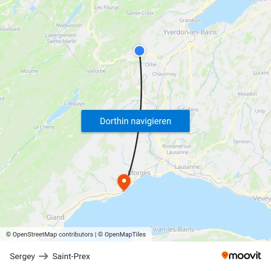 Sergey to Saint-Prex map