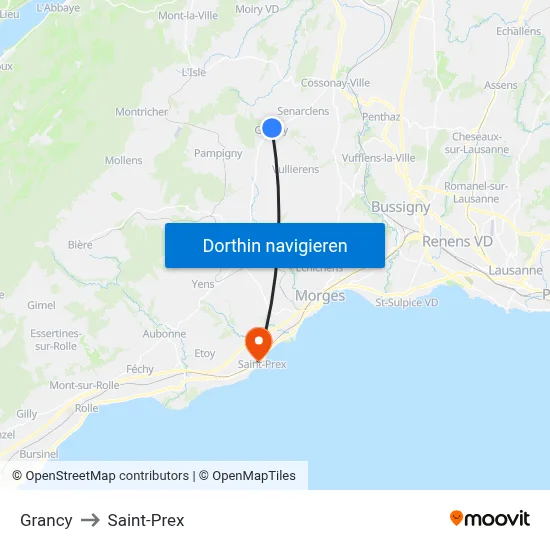 Grancy to Saint-Prex map