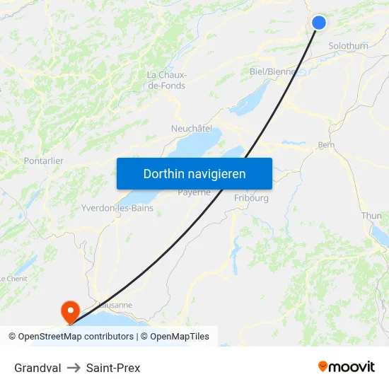 Grandval to Saint-Prex map
