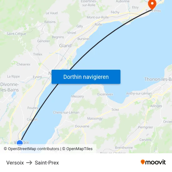 Versoix to Saint-Prex map
