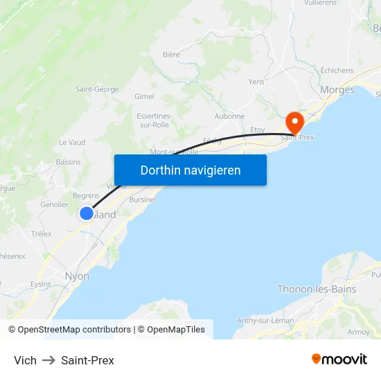 Vich to Saint-Prex map