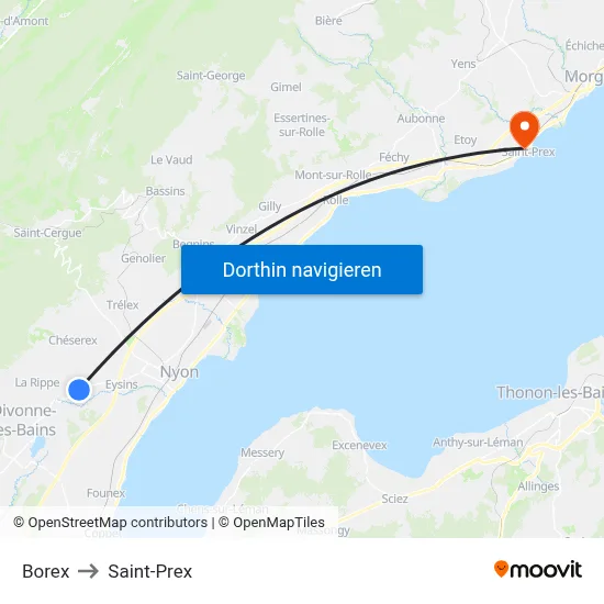 Borex to Saint-Prex map