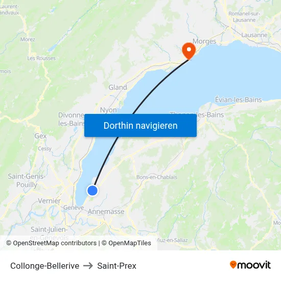 Collonge-Bellerive to Saint-Prex map