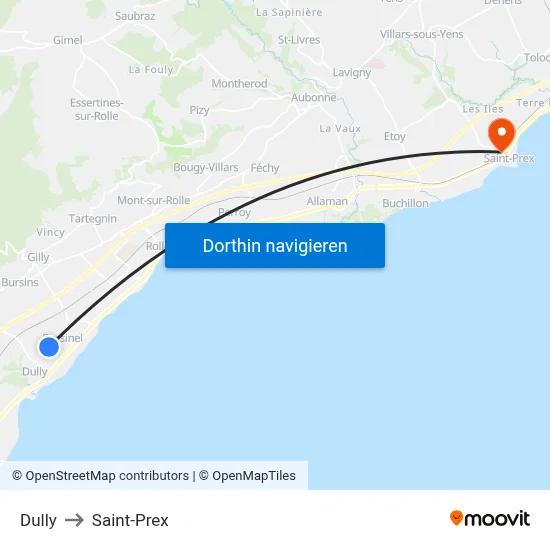 Dully to Saint-Prex map