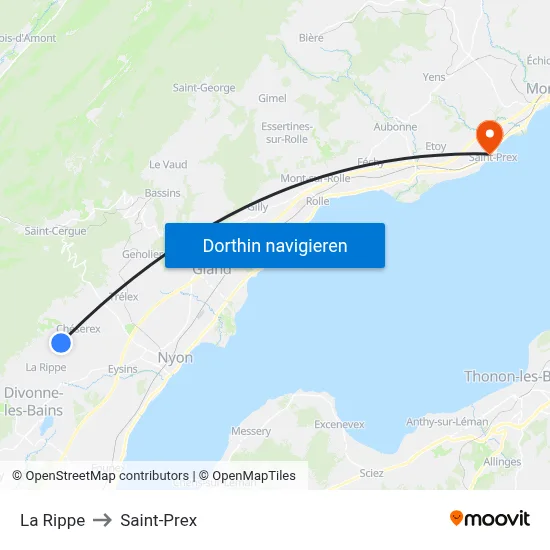 La Rippe to Saint-Prex map