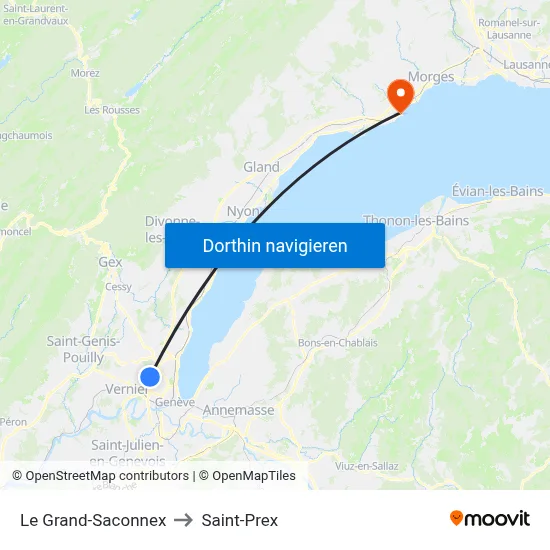 Le Grand-Saconnex to Saint-Prex map