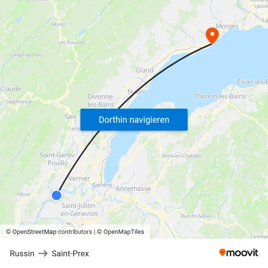 Russin to Saint-Prex map