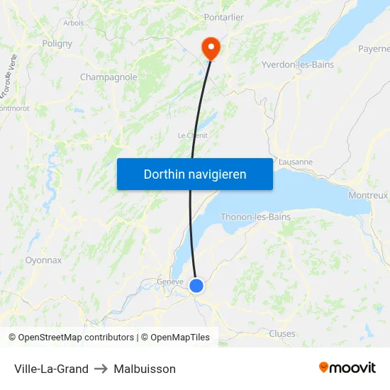 Ville-La-Grand to Malbuisson map
