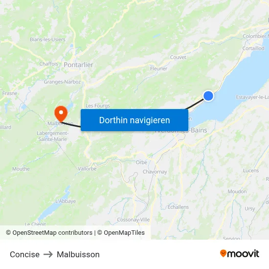 Concise to Malbuisson map