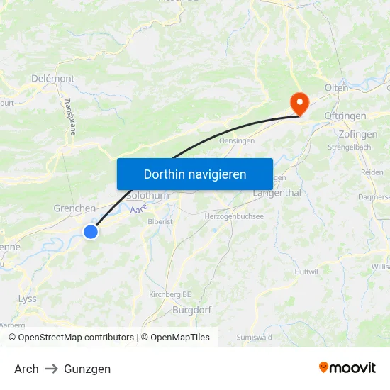 Arch to Gunzgen map