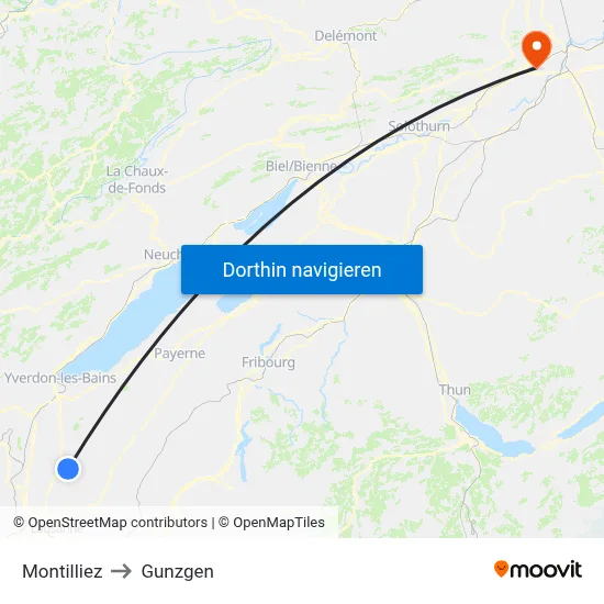 Montilliez to Gunzgen map