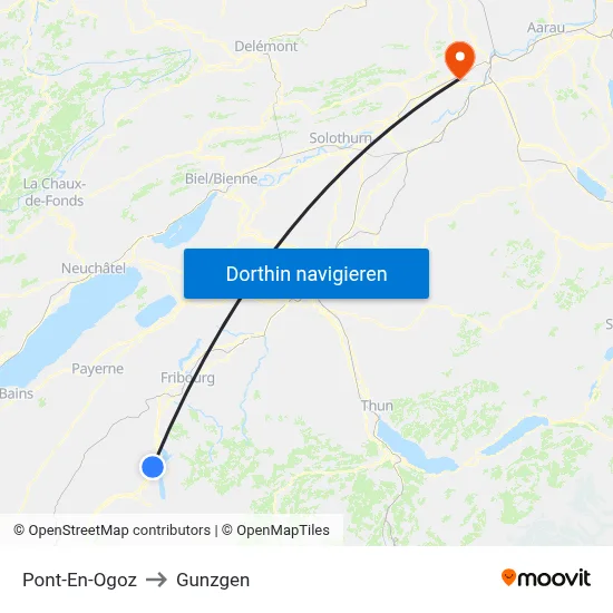 Pont-En-Ogoz to Gunzgen map