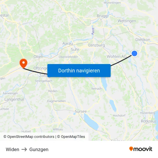 Widen to Gunzgen map