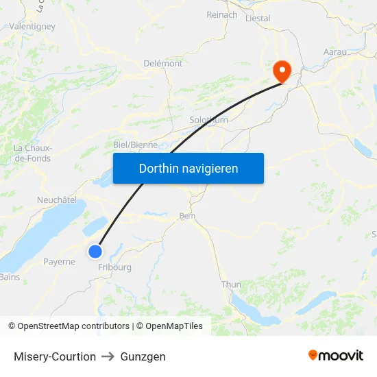 Misery-Courtion to Gunzgen map