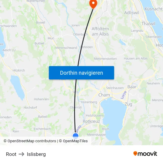Root to Islisberg map
