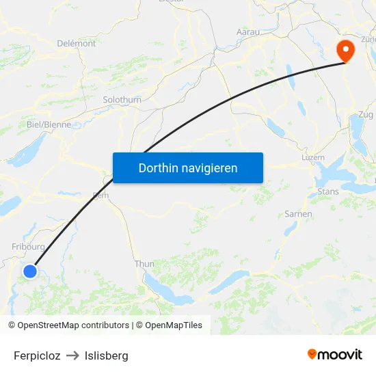 Ferpicloz to Islisberg map