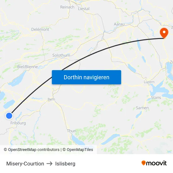 Misery-Courtion to Islisberg map