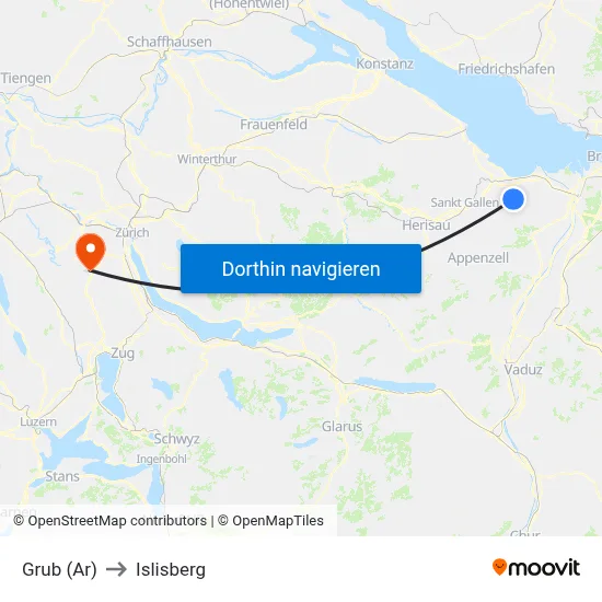 Grub (Ar) to Islisberg map