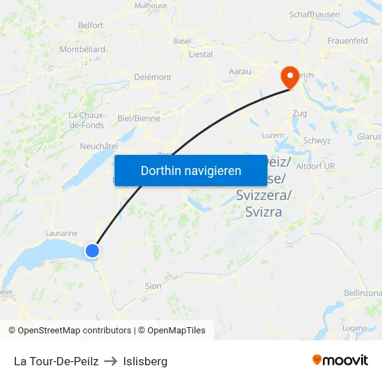 La Tour-De-Peilz to Islisberg map