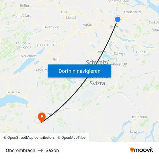 Oberembrach to Saxon map