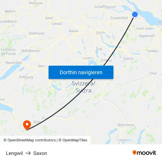 Lengwil to Saxon map