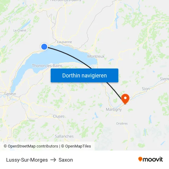 Lussy-Sur-Morges to Saxon map