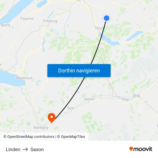 Linden to Saxon map