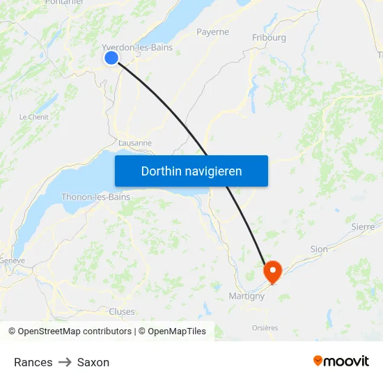 Rances to Saxon map
