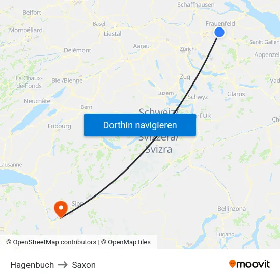 Hagenbuch to Saxon map