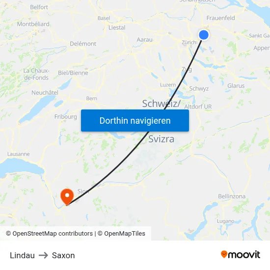 Lindau to Saxon map