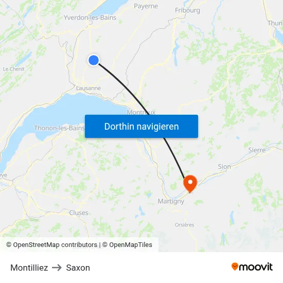 Montilliez to Saxon map