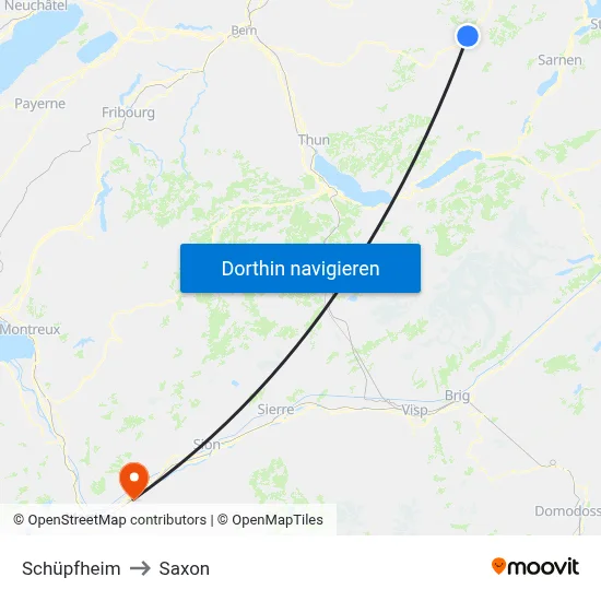 Schüpfheim to Saxon map