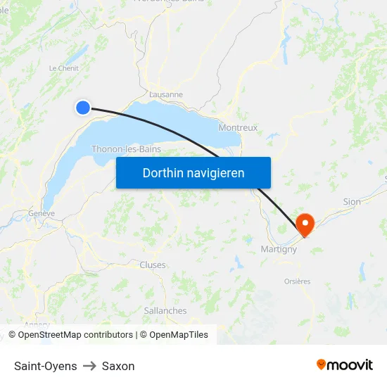 Saint-Oyens to Saxon map