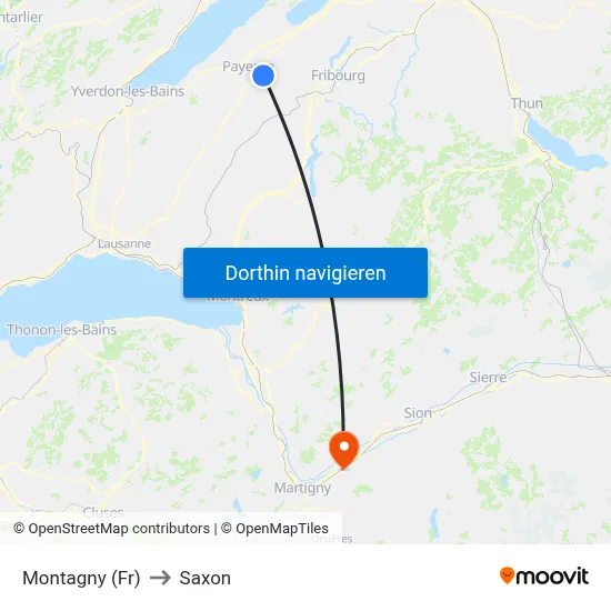 Montagny (Fr) to Saxon map
