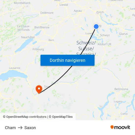 Cham to Saxon map