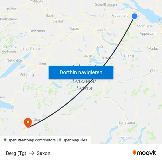 Berg (Tg) to Saxon map