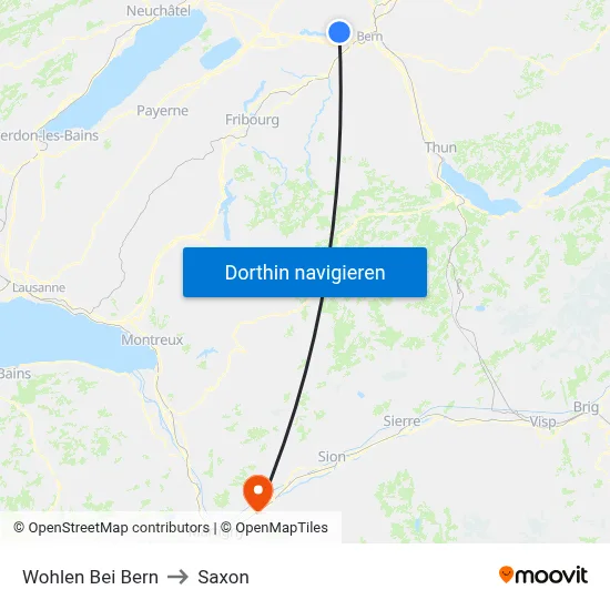 Wohlen Bei Bern to Saxon map