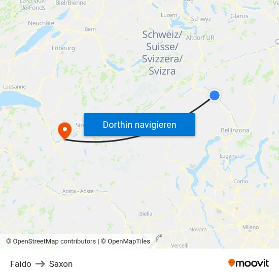 Faido to Saxon map