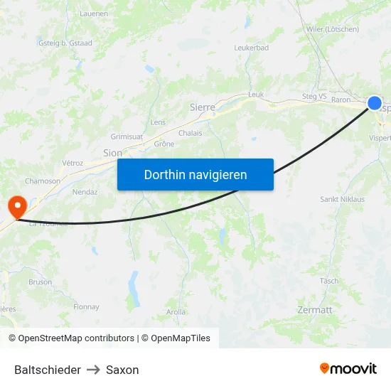 Baltschieder to Saxon map