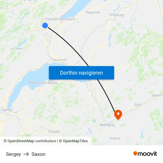 Sergey to Saxon map