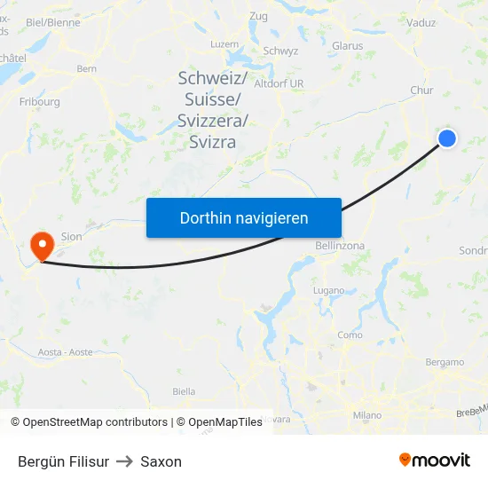 Bergün Filisur to Saxon map