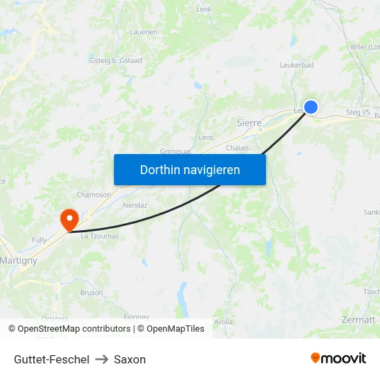 Guttet-Feschel to Saxon map