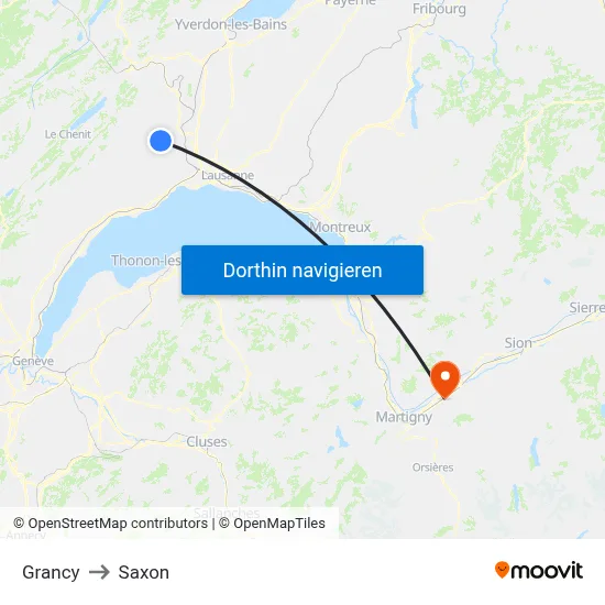 Grancy to Saxon map