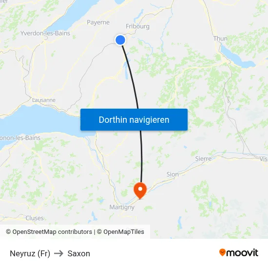 Neyruz (Fr) to Saxon map