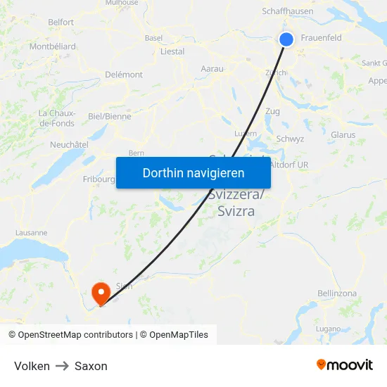 Volken to Saxon map