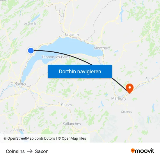 Coinsins to Saxon map