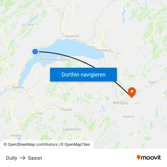Dully to Saxon map