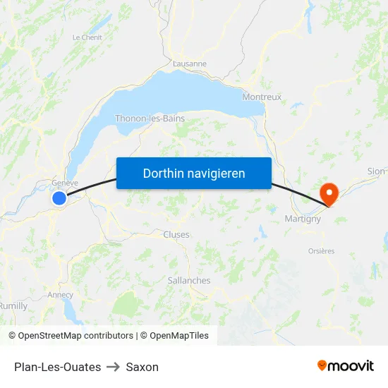 Plan-Les-Ouates to Saxon map