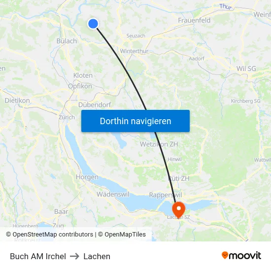 Buch AM Irchel to Lachen map