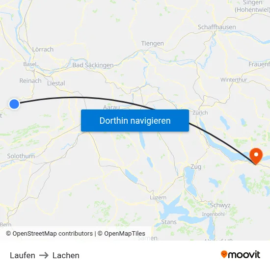 Laufen to Lachen map